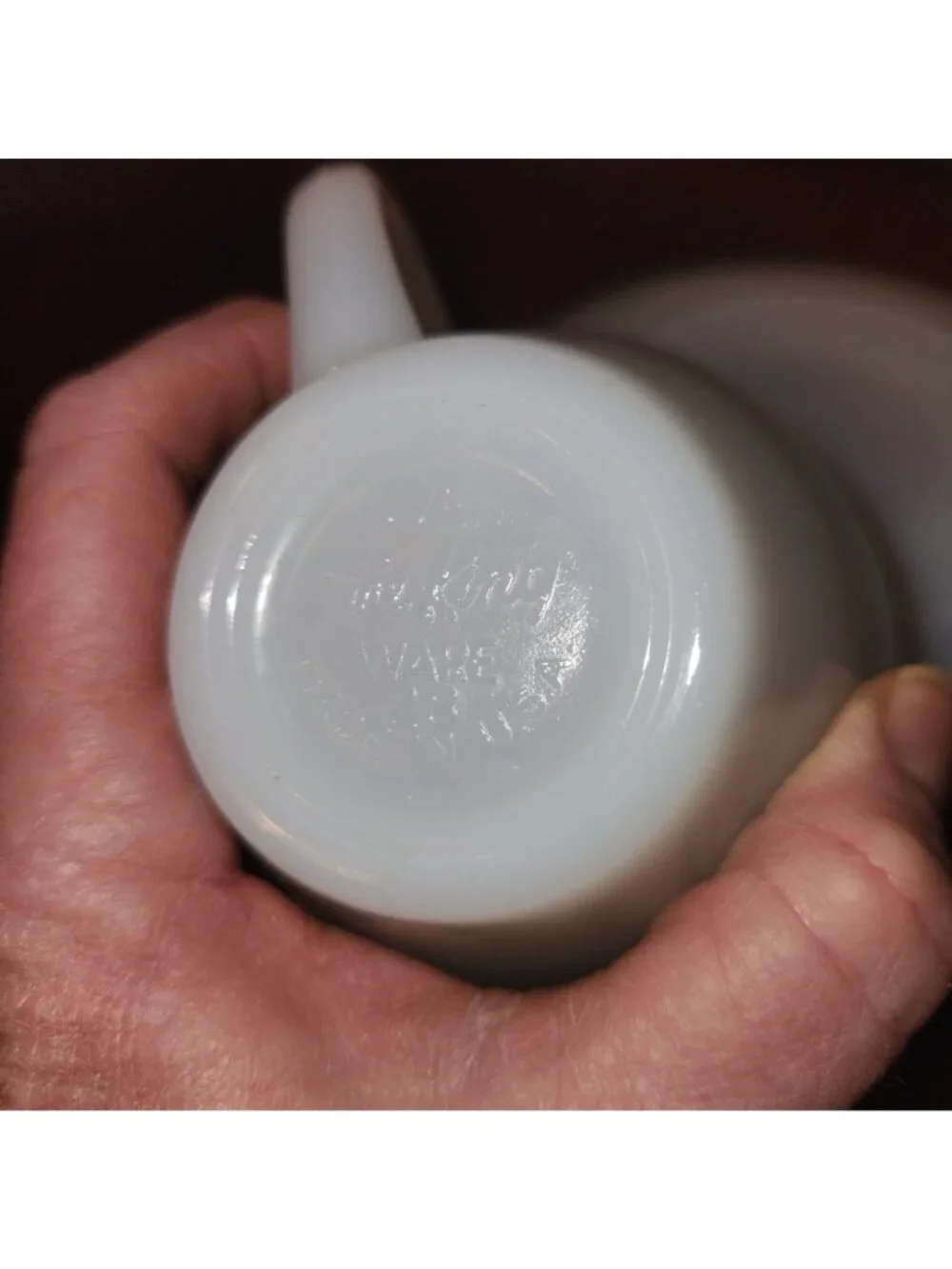 Vintage Fire King Milk Glass Red Rose Flower Teacup/Coffee Cup & Saucer